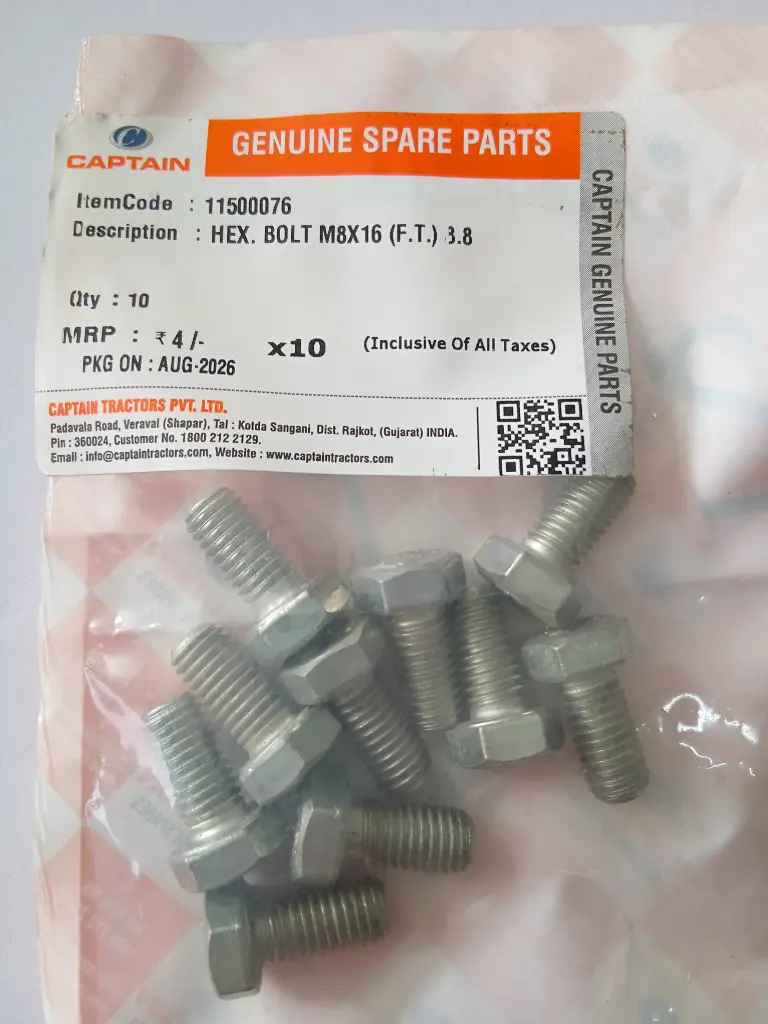 HEX. BOLT M8X16 (F.T.) 8.8