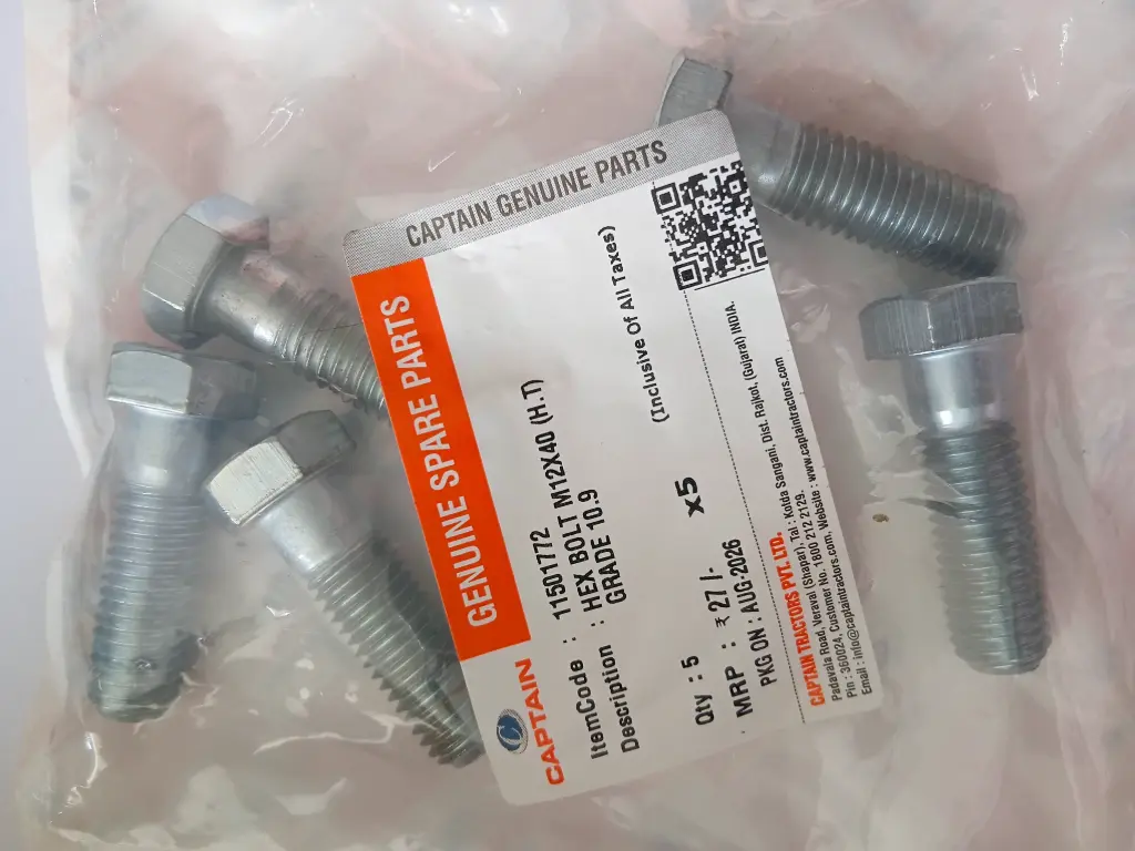 HEX BOLT M12X40 (H.T) GRADE 10.9