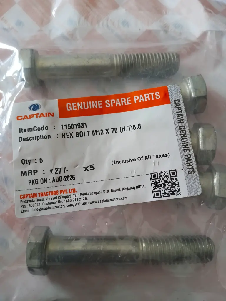 HEX BOLT M12 X 70 (H.T)8.8