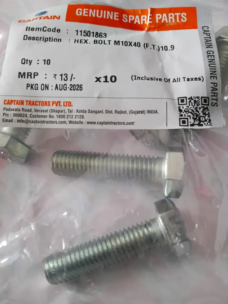 HEX. BOLT M10X40 (F.T.)10.9