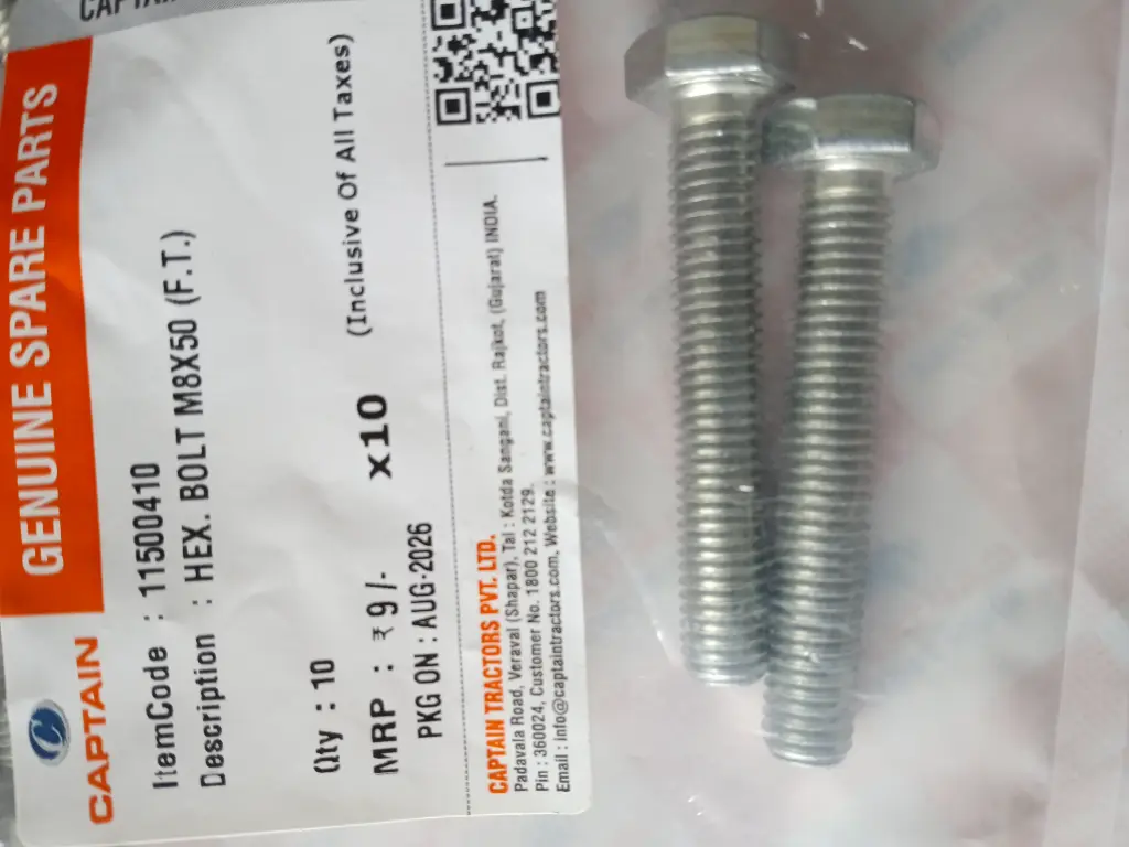 HEX. BOLT M8X50 (F.T.)