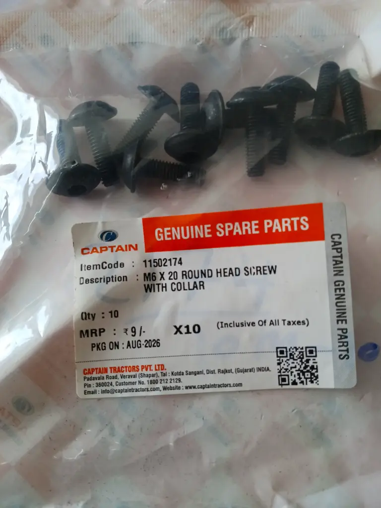 M6 X 20 ROUND HEAD SCREW WITH COLLAR
