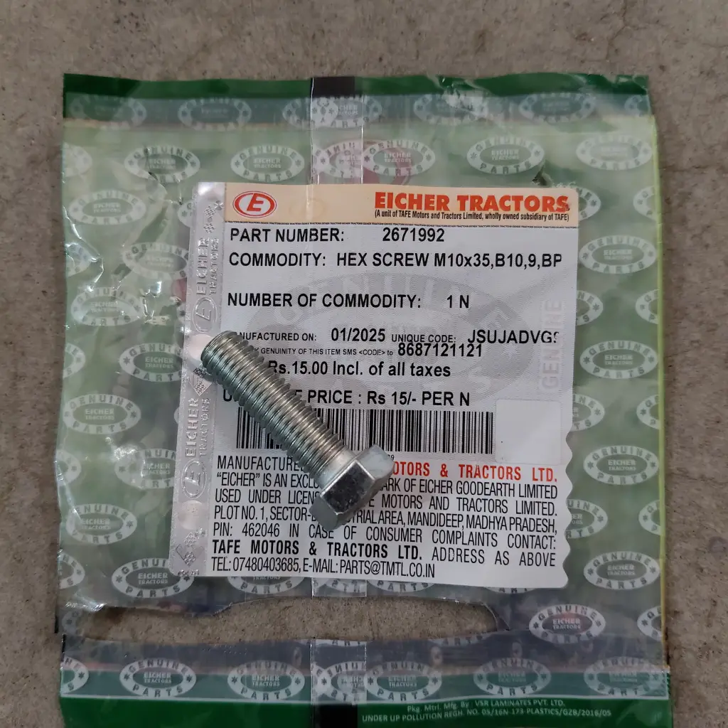 HEX SCREW M10x35,B10,9,ZP