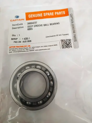 [39004237] DEEP GROOVE BALL BEARING 6005