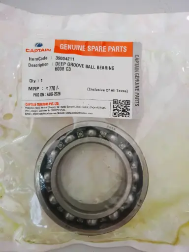[39004211] DEEP GROOVE BALL BEARING 6008 C3