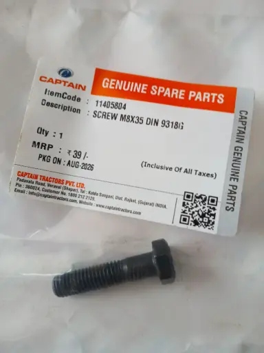 [11405804] SCREW M8X35 DIN 9318G
