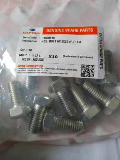 [11500015] HEX. BOLT M12X25 (F.T) 8.8