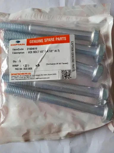 [21504619] HEX BOLT 1/2" X 4.1/2" (H.T)