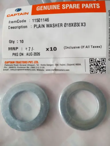 [11501146] PLAIN WASHER Ø18XØ30X3