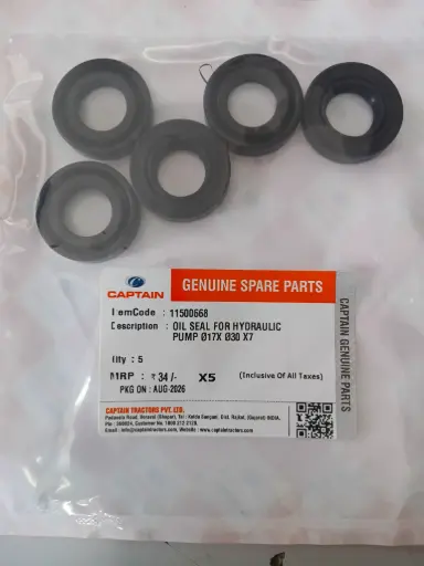 [11500668] OIL SEAL FOR HYDRAULIC PUMP Ø17X Ø30 X7