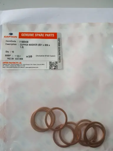 [11500430] COPPER WASHER (Ø21 x Ø26 x 1.5)