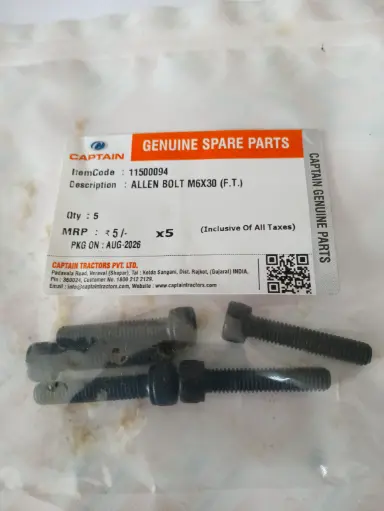 [11500094] ALLEN BOLT M6X30 (F.T.)