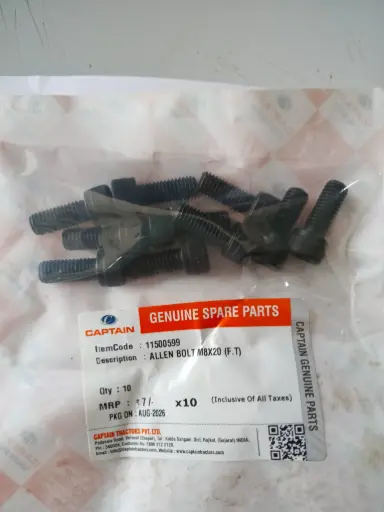 [11500599] ALLEN BOLT M8X20 (F.T)