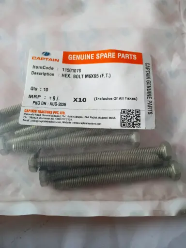 [11501078] HEX. BOLT M6X65 (F.T.)