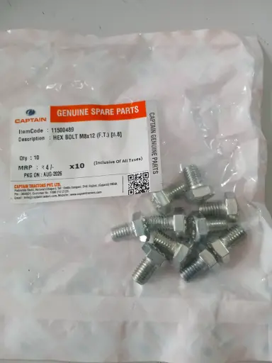 [11500489] HEX BOLT M8x12 (F.T.) [8.8]