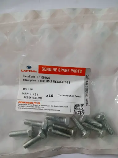 [11500426] HEX. BOLT M6X20 (F.T)8.8