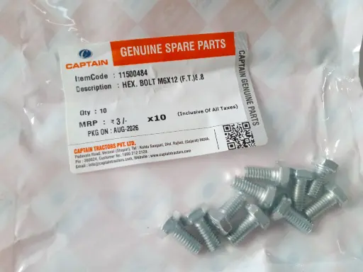 [11500484] HEX. BOLT M6X12 (F.T.)8.8